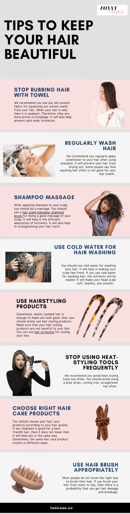 If you are looking for budget-friendly ways to take care of your hair, then we are here to help you. Sometimes, you can get beautiful hair by simply getting rid of bad hair habits. Readout carefully and know how to make your hair more beautiful.   https://tonirose.co/collections/clips